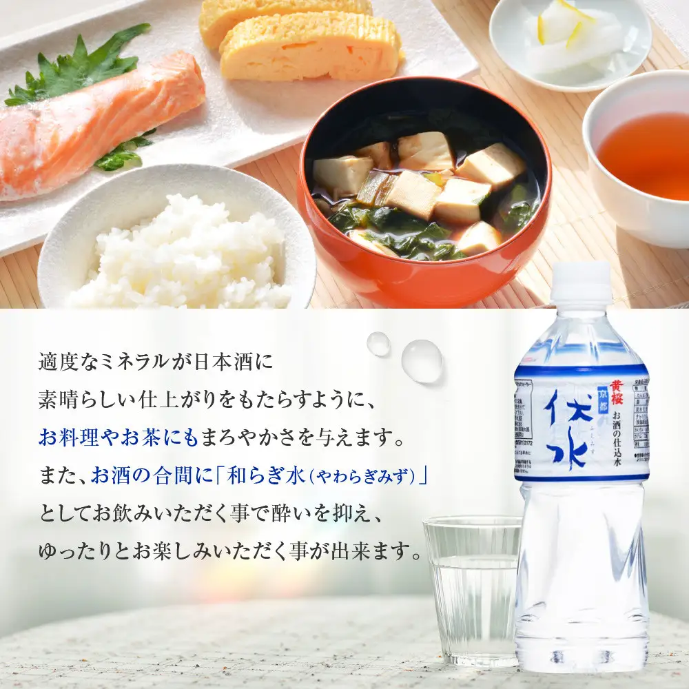 ＜12か月定期便＞【黄桜】お酒の仕込水 伏水 （530ml×24本入） 