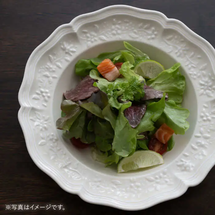 【波佐見焼】ombre de fleur ブーケボウル ミルキーホワイト 2枚セット 食器 皿【翔芳窯】[FE356]