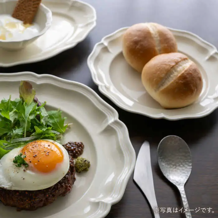 【波佐見焼】ombre de fleur プレートM ミルキーホワイト 2枚セット 食器 皿【翔芳窯】[FE372]