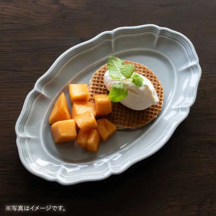 【波佐見焼】ombre de fleur オーバルプレート ロイヤルグレー 2枚セット 食器 皿【翔芳窯】[FE379]