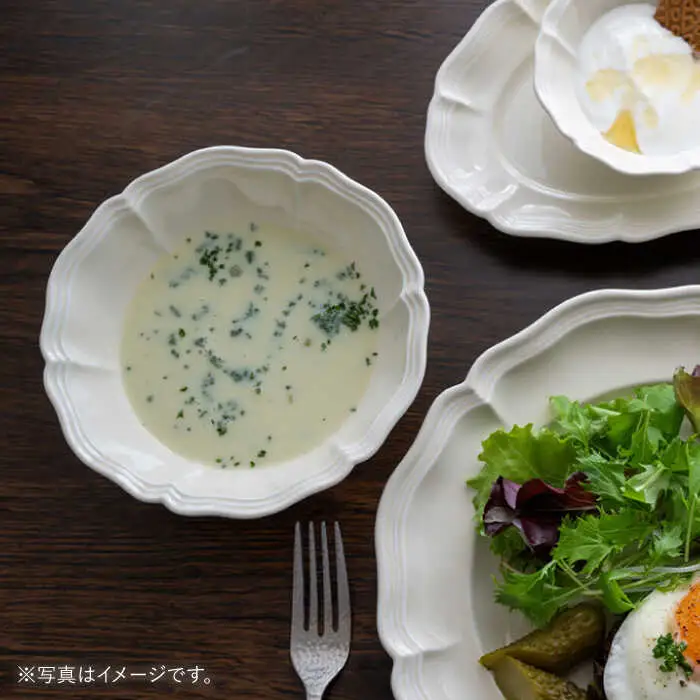【波佐見焼】ombre de fleur ボウルS ミルキーホワイト 3個セット 食器 皿【翔芳窯】[FE382]