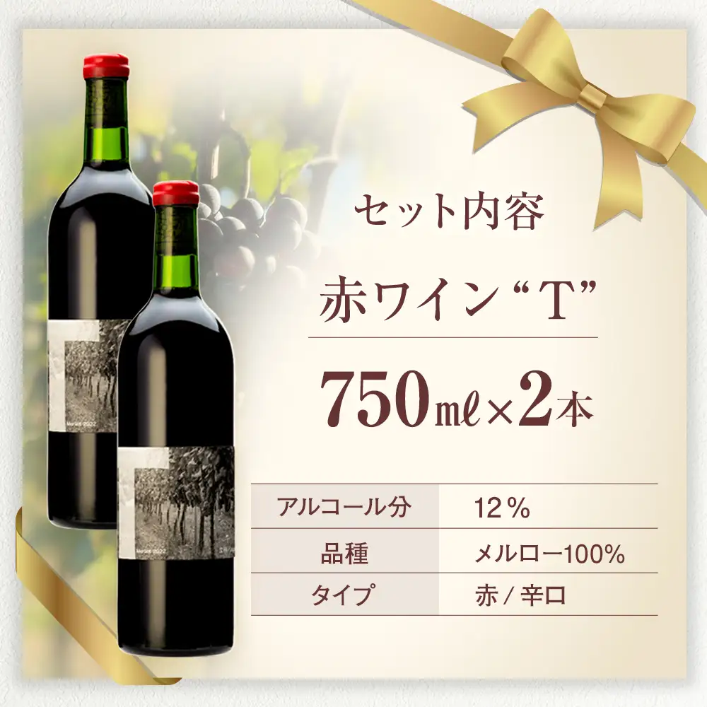 赤ワイン("T")2本セット
