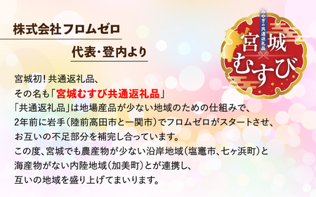＊ 共通返礼品 ＊ 定期便 (A) 全6回「 みやぎむすび共通返礼品 」(第1弾)【宮城県 塩竈市と加美町の共通返礼品】sg-a