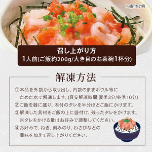【限定価格】海鮮丼 40g 16パック 冷凍 小分け サーモン イカ エビ 訳アリ