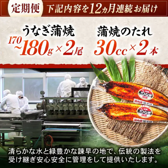 【12回定期便】【諫早淡水】特大うなぎ蒲焼2尾 / 特大 うなぎ ウナギ 鰻 国産うなぎ 国産鰻 蒲焼き 蒲焼 かばやき うな重 うな丼 / 諫早市 / 諫早淡水株式会社 [AHAT056] 30万 300000