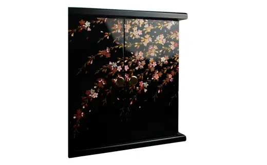 タツクラフト 紀州塗り ミニ仏壇 雅 小 しだれ桜 【Tk166】【ttcf922-butu-sch】