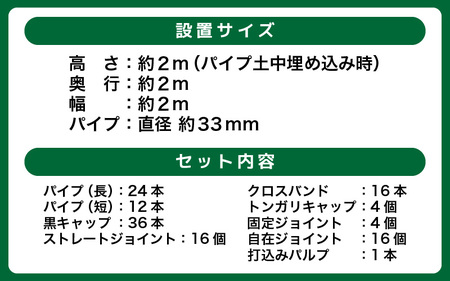 daim ガーデンアグリ果樹棚セット 2m×2m 藤棚・ぶどう棚 [H-18402]