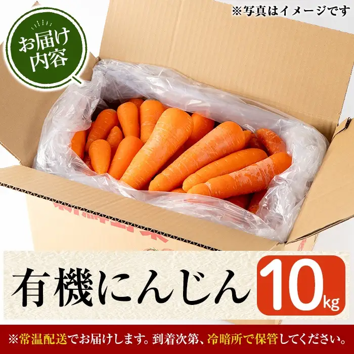 a992 《訳あり》《先行予約受付中！2026年12月上旬～2027年3月上旬の間に発送予定》有機人参 (10kg)【今村農園】姶良市 国産 有機栽培 有機 野菜 やさい にんじん ニンジン 訳アリ