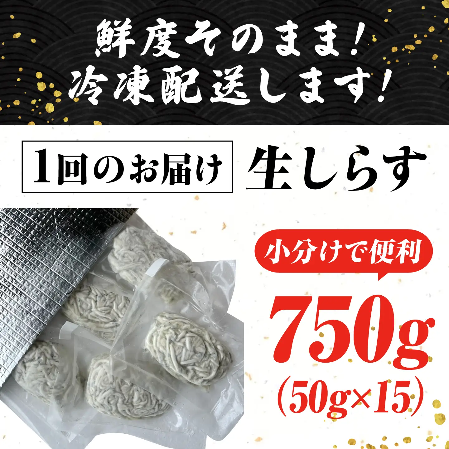 【全3回】冷凍生しらす50g×15個 しらす[XCN014]