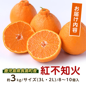 【先行予約】紅 不知火 (3L・2L) 約3kg しらぬい みかん ミカン 蜜柑 柑橘 果物 くだもの フルーツ 【南條農園】nannjyo-7260