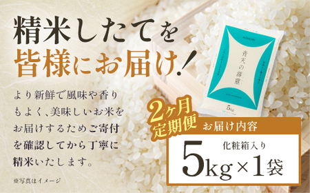 【2ヶ月定期便】青天の霹靂　精米5kg　【02408-0119】