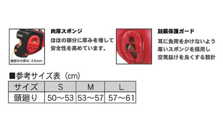 【黒×赤 Sサイズ】IBX-280 ボクサーヘッドガード | ボクシング 格闘技用品