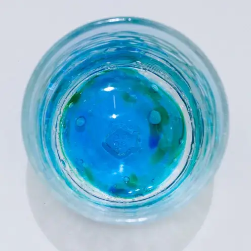 【RYUKYU GLASS WORKS 海風】オキナワオーシャン　ロック（ラージ） 〇 沖縄 読谷村 夏 琉球ガラス ガラス工房 東シナ海 体験工房 彩り ブルー コバルトブルー 地場産品 手作り 伝統工芸品 サイズ違い有 プレゼントに 涼しさ演出　 お祝いに 涼しさ演出 人気商品