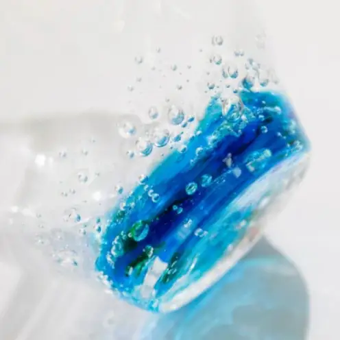 【RYUKYU GLASS WORKS 海風】オキナワオーシャン　バドロック 〇 読谷村 コップ 夏 琉球ガラス 色違い有 沖縄 ガラス工房 彩り ブルー 清涼感 地場産品 手作り 人気商品 色違い有 プレゼントに ギフトに お祝いに オススメ 伝統工芸品
