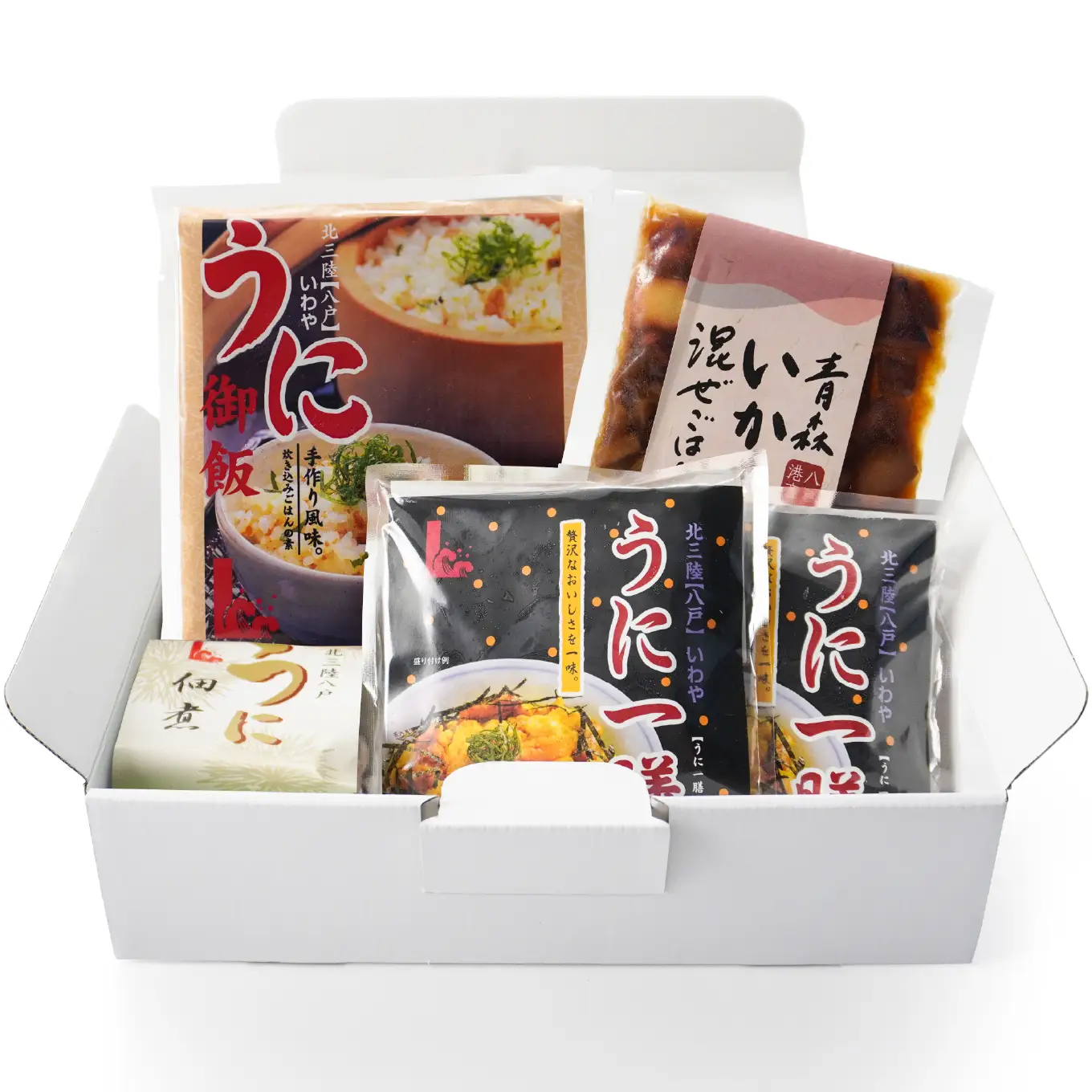 バラエティーセット（うにご飯の素 うに一膳の素 うにの佃煮 いか混ぜご飯の素）