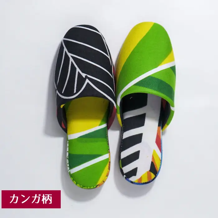 南河原スリッパ SIX CONTINENTS Lサイズ（カンガ柄） No.451-02