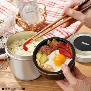 ランチジャー 抗菌真空ステンレス丼 550ml ＜スケーター株式会社＞ 10-086