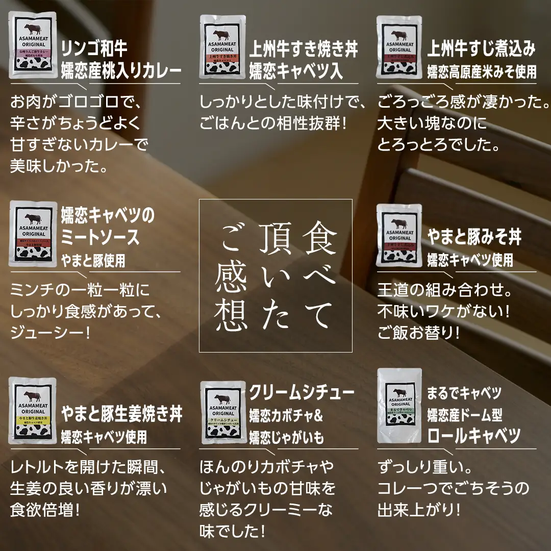 嬬恋の恵みレトルトセット 8種 8食分 [AH031tu]
