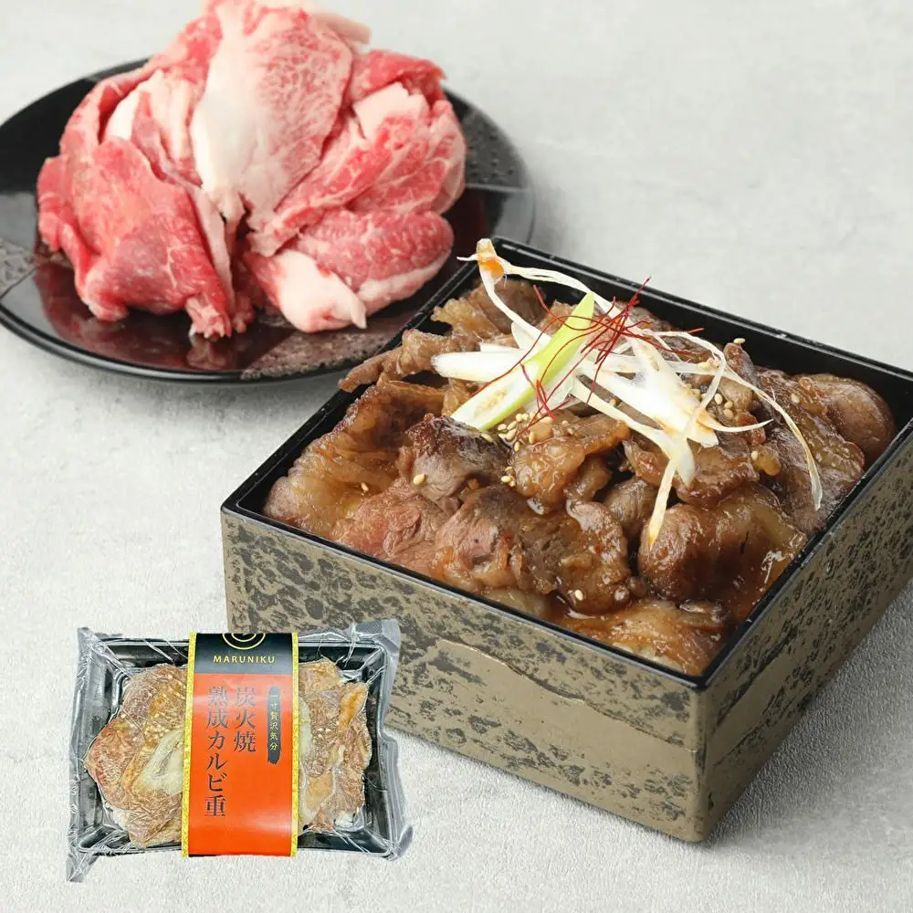 炭火焼熟成ステーキ重・カルビ重