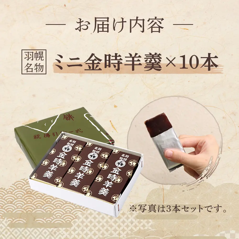 羽幌名物 ミニ金時羊羹10本入【1111101】