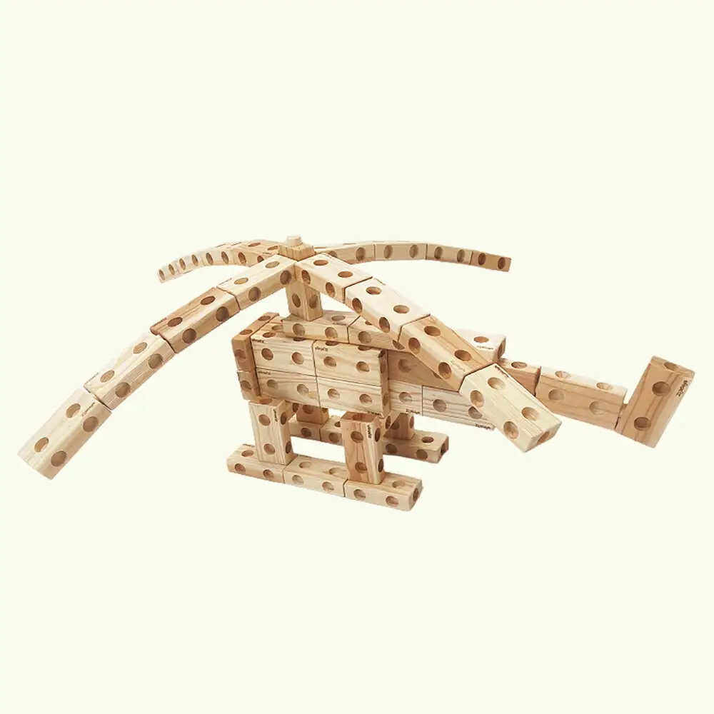 木製ブロック ズレンガ 50ピース[AQBH011] 木 おもちゃ ブロック