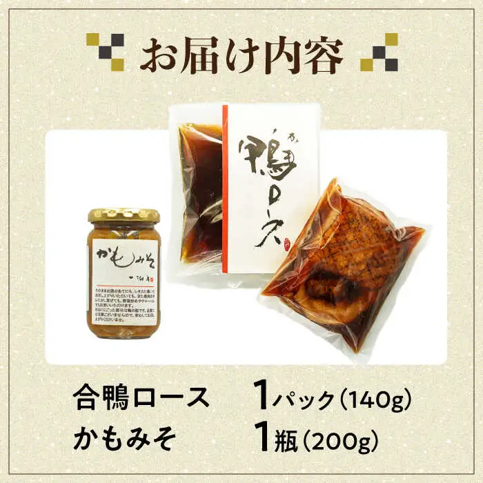 合鴨ロース・鴨みそセット[AQCB002]鴨肉