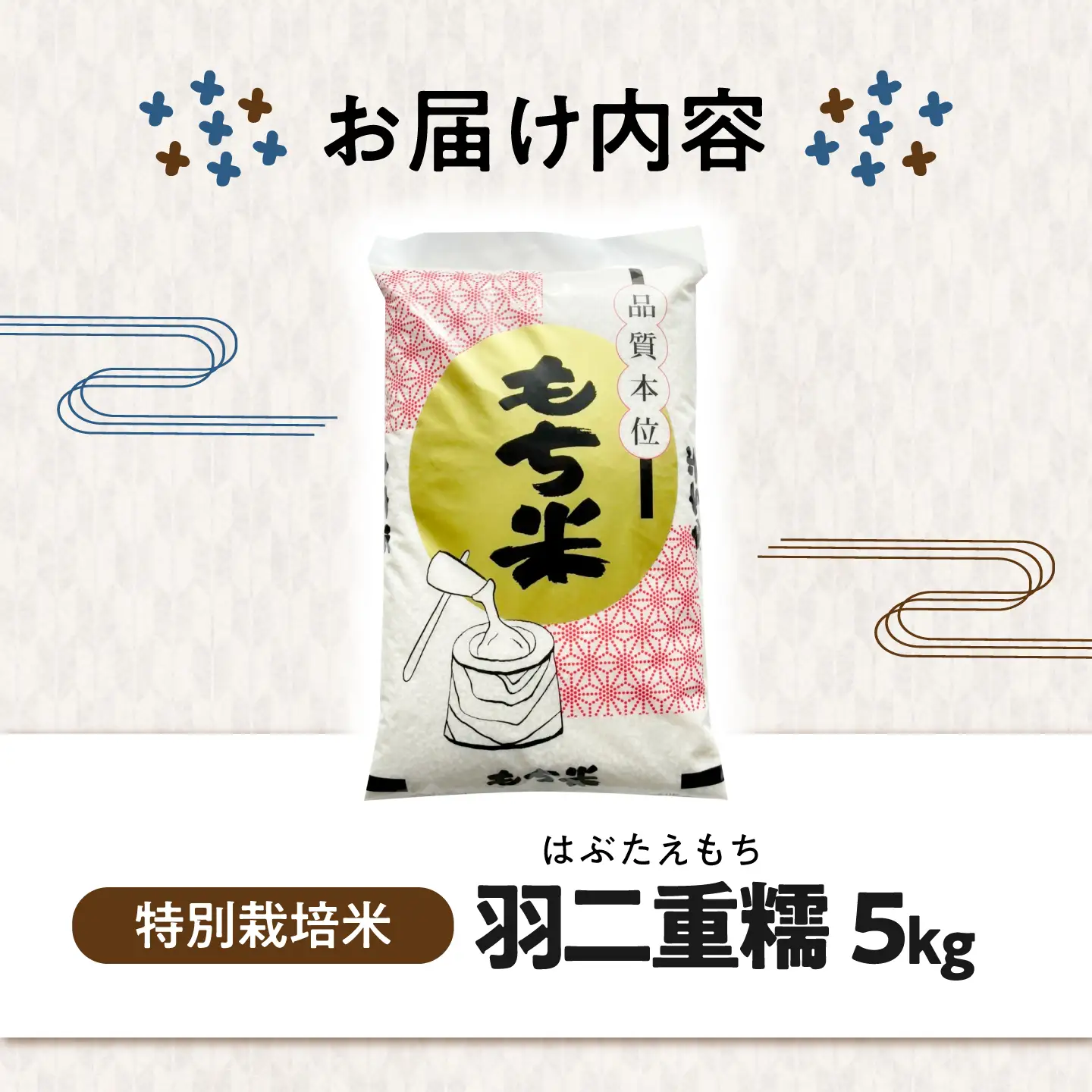 もち米【特別栽培米】羽二重糯（はぶたえもち）5kg[AQCQ008] もち米