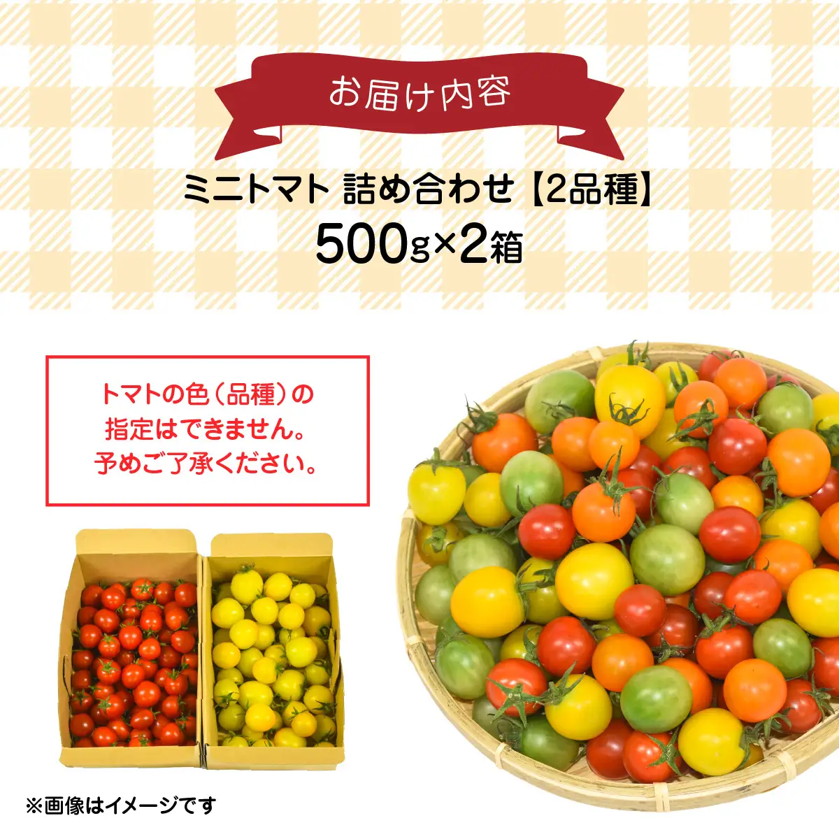 【先行予約】【11月から発送】甘味と酸味の絶妙なハーモニー! ミニトマト 詰め合わせ 1kg（500g×2品種） SMCA003