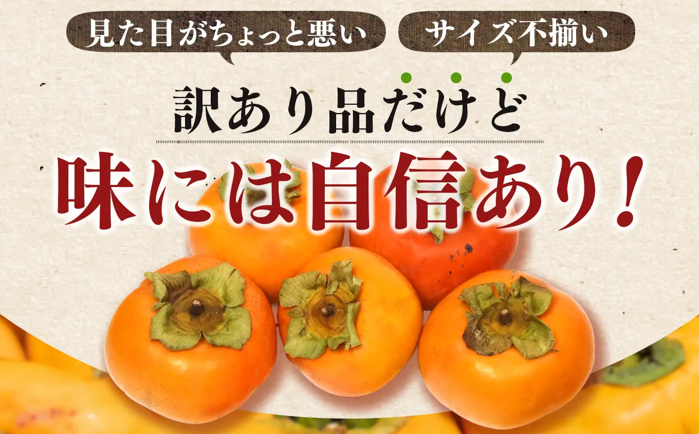  【先行予約】 【家庭用】どっさりわけあり たねなし柿 約7.5kg | 果物 柿 小林農園
