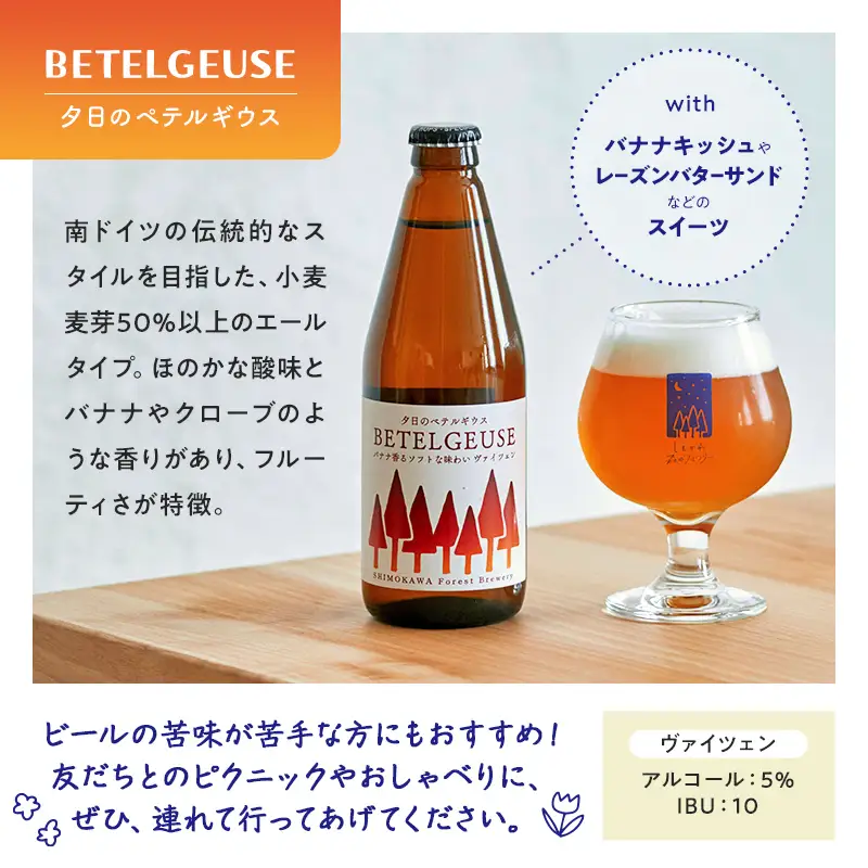しもかわ森のブルワリーのクラフトビール 定番3本セット ピルスナー ペールエール ヴァイツェン F4G-0280