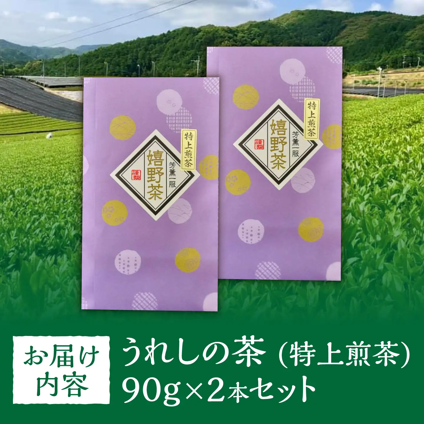 お茶 うれしの茶 特上煎茶2本/有限会社 原製茶園[UEJ003] お茶