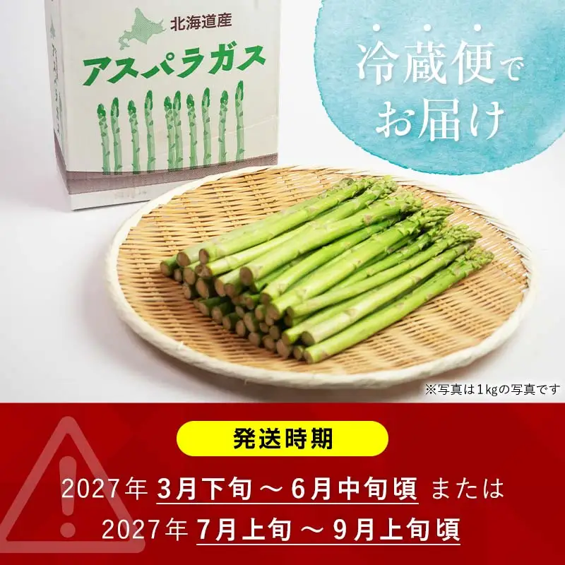 【先行予約】朝採れ新鮮アスパラ 750g （2Lサイズ） (2027年3月下旬~6月中旬または2027年7月上旬~9月上旬発送) 野菜 秀品 北海道産 バーベキュー BBQ キャンプ 旬野菜 アスパラガス 栄養満点 冷蔵発送 F21X-459