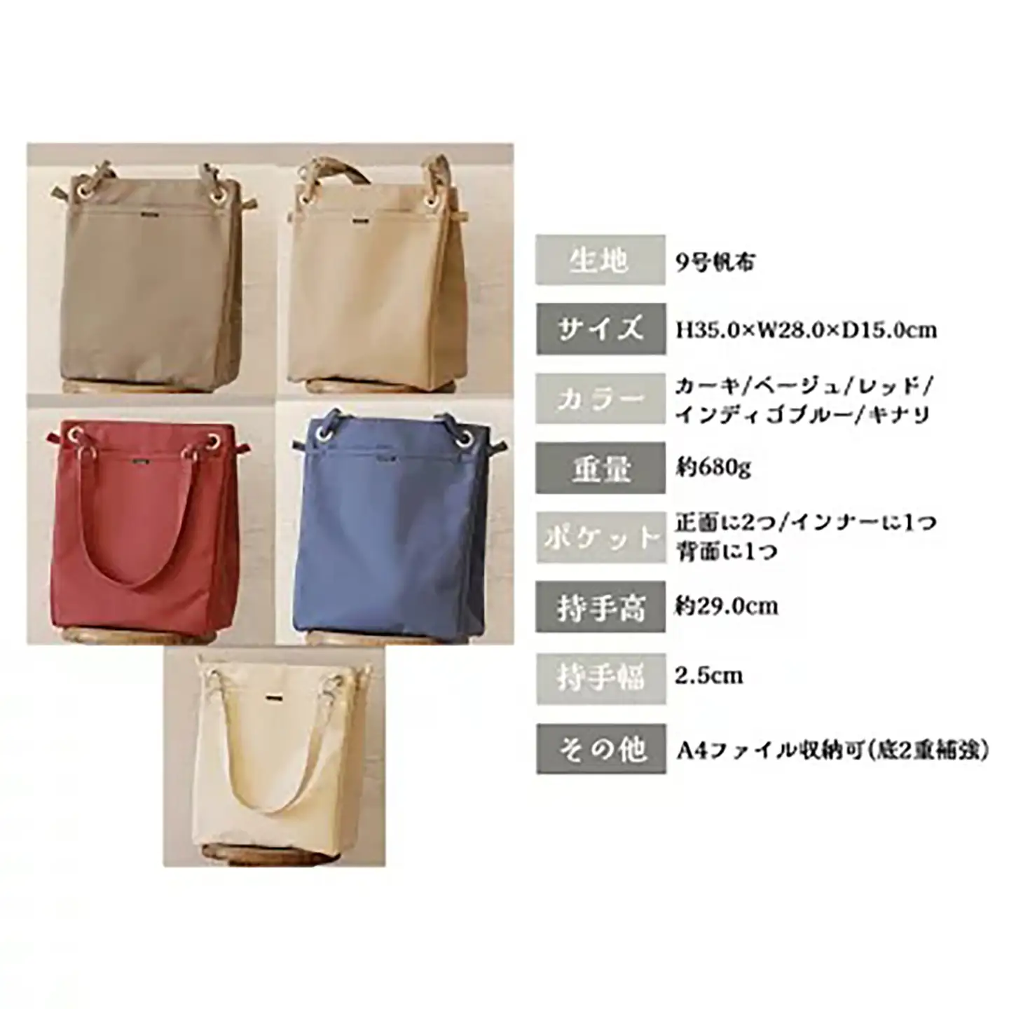 トートバッグ がんがん・トート(インディゴブルー)  帆布