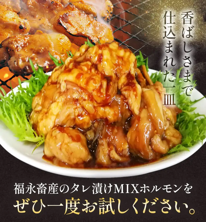 タレ漬け MIXホルモン 320g 福永畜産