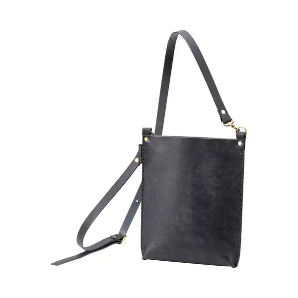 豊岡鞄 haaki Leather SDバッグ HLB101 ネロ / KOMOREBI 木和田正昭商店 牛皮革 革 ショルダーバッグ レディース 高級 おしゃれ バッグ かばん カバン 鞄 シンプル デザイン ハンドメイド ブラック 黒色