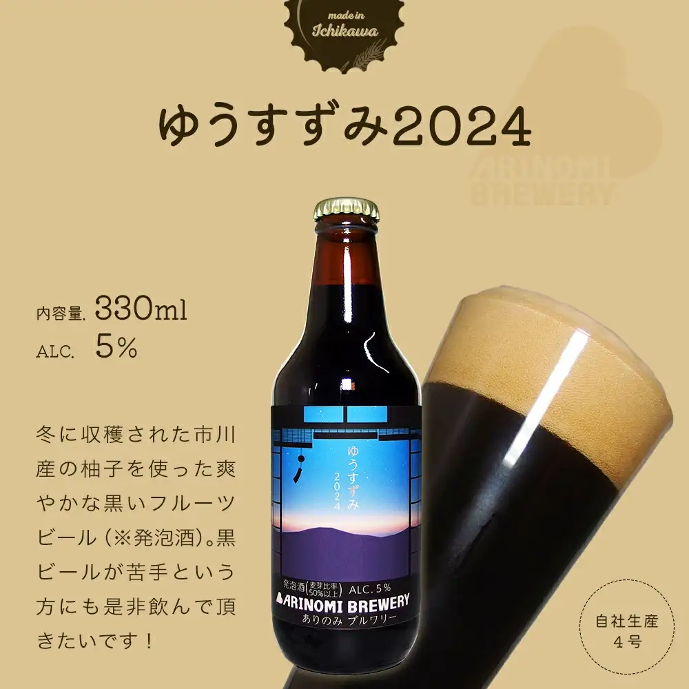 市川市初のビール工場『ありのみブルワリー』クラフトビール飲み比べセット　【12203-0272】