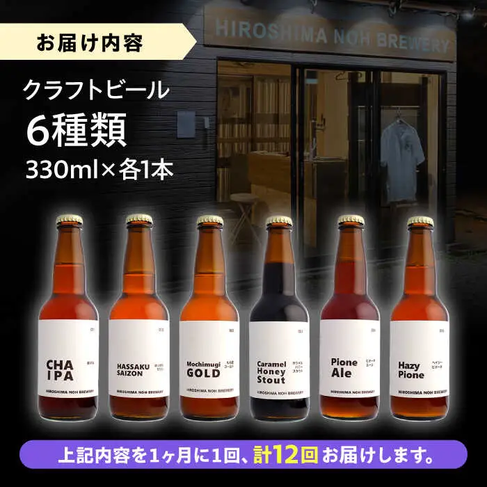 【全12回定期便】クラフトビール（地ビール）6種類[APCA006] ビール