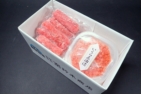 いくら醤油漬け(鮭卵)70g×1P、辛子明太子200g×1P G-11063