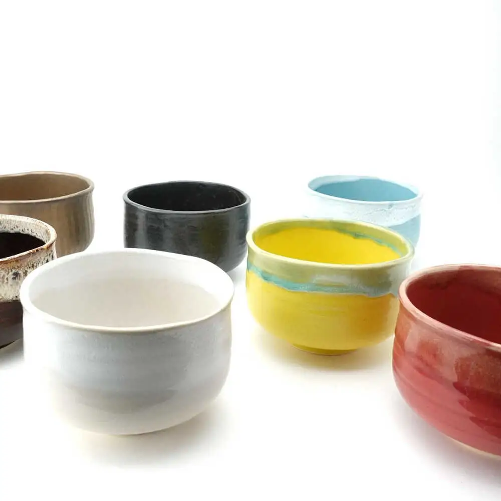 【波佐見焼】Folk Design 野点抹茶碗 飴釉白唐津流し 1点【玉有】[IE51]