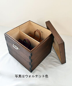 収納ボックス ラ・キャレ ナチュラル 総桐 高級皮革バック 収納 箪笥 初音の家具 カバン収納 木製 桐箱 収納ケース 小物収納ケース 収納家具 バッグ 小物 小物入れ クローゼット インテリア 家具 伝統工芸 伝統工芸品 工芸 工芸品 大阪府 岸和田市