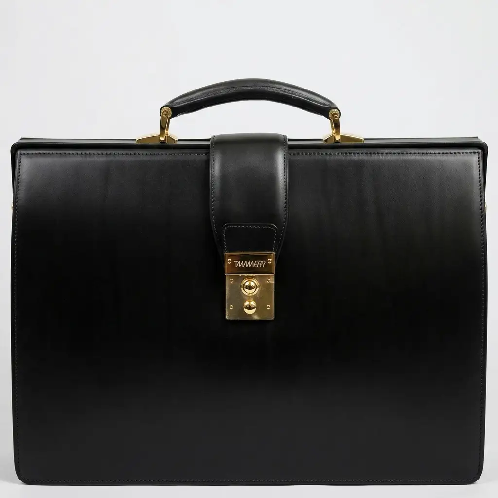 ダレスバッグ本革ピットヌメ革2層式 姫路レザー ダレスバッグ Black