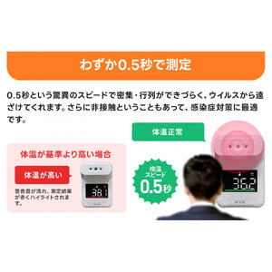 非接触式体表面温度計 スタンド付き たいおん君 WTW-IPWS1460TG