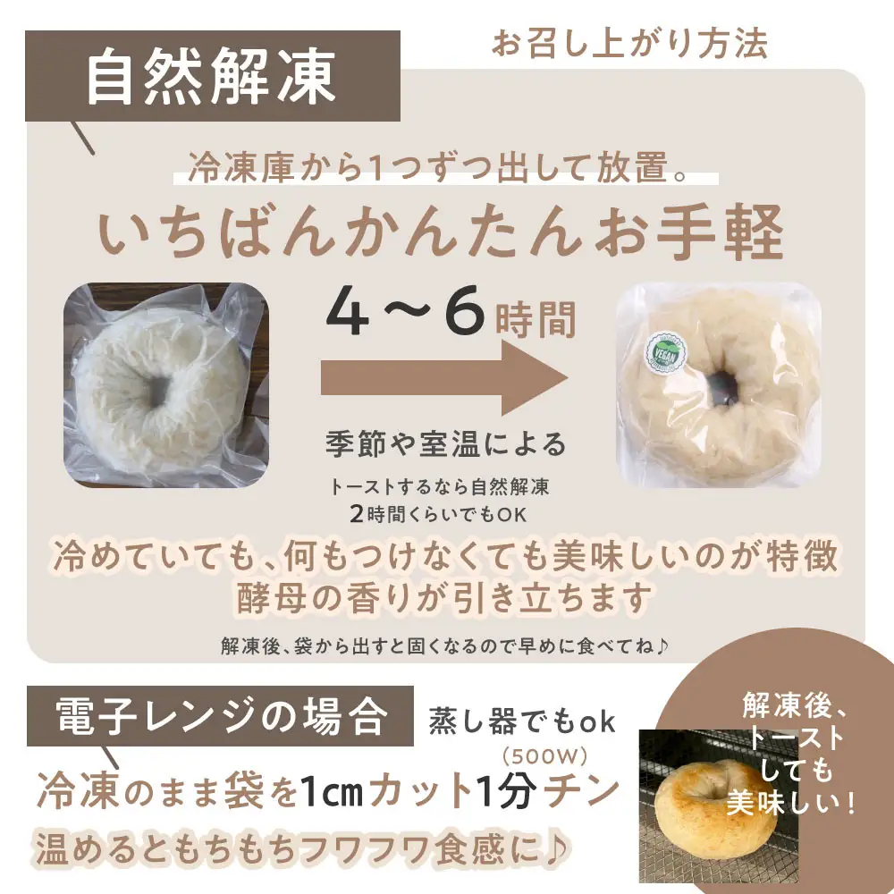 【冷凍】玄米ベーグル＜プレーン＞30個～美味しさで選ばれています～南魚沼産農薬不使用コシヒカリ玄米ごはん使用・無添加・個包装冷凍で１年保存可・栄養豊富_BR | ベーグル