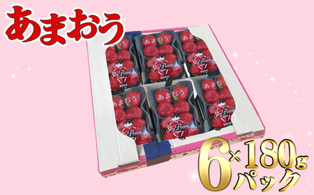 【2027年5月より順次発送】福津産『空飛ぶあまおう』約180g×6パック【スカイフローラファーム】[H0155]