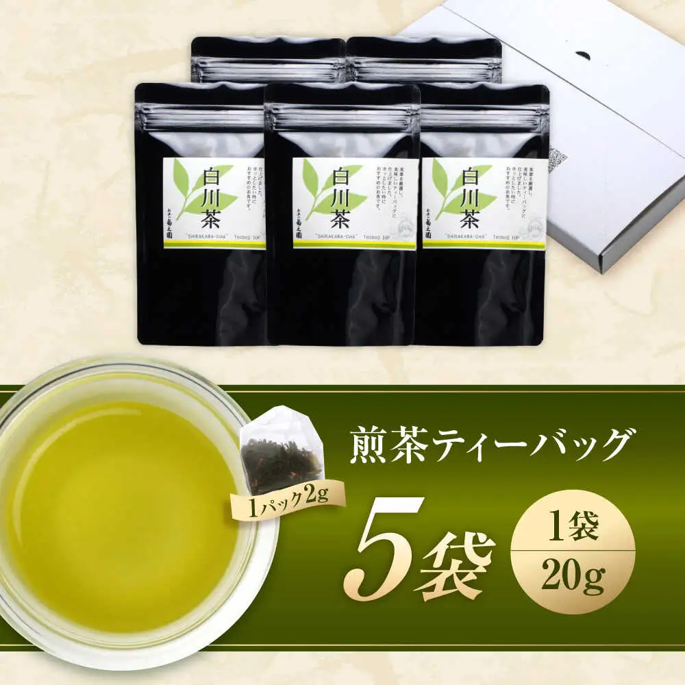 煎茶 ティーバッグ 5袋 / 菊之園[AWAG004]煎茶
