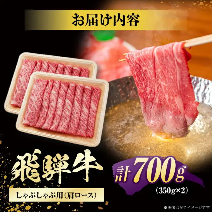 飛騨牛 牛しゃぶ用肩ロース 計700g / 浅井商店[AWBJ004] 飛騨牛