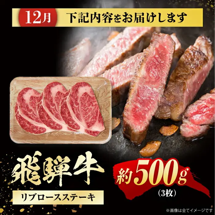 【4回定期便】 飛騨牛 モモ・肩肉 リブロースステーキ 計2.3kg / / 浅井商店[AWBJ010]