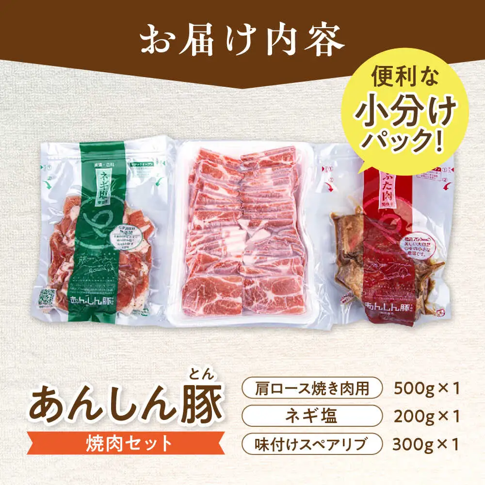 豚肉 焼肉セット 計1kg / 藤井ファーム  [AWAF005]豚肉 焼肉