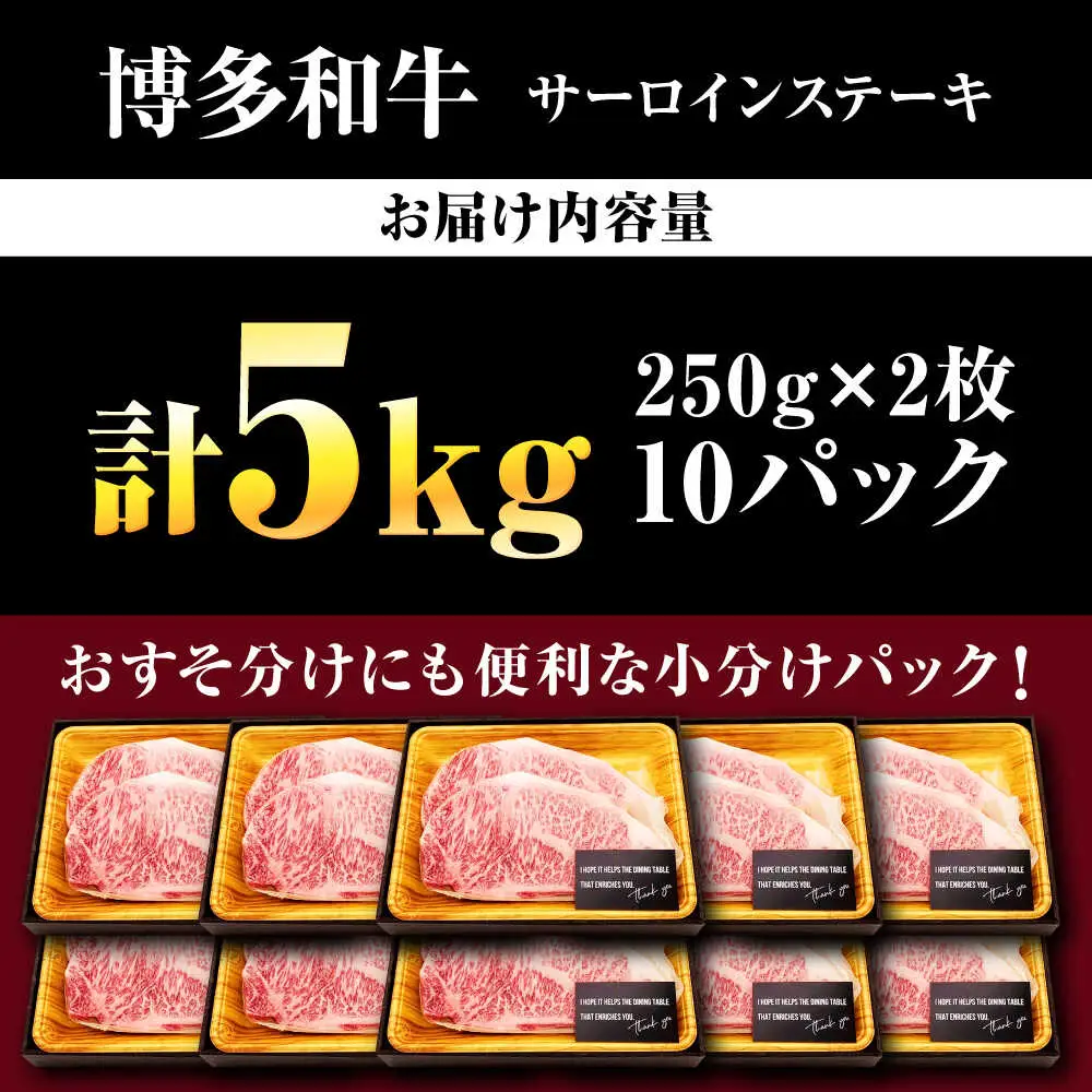 【訳あり】博多和牛 サーロインステーキ 5kg[BGAB015]大容量 ステーキ