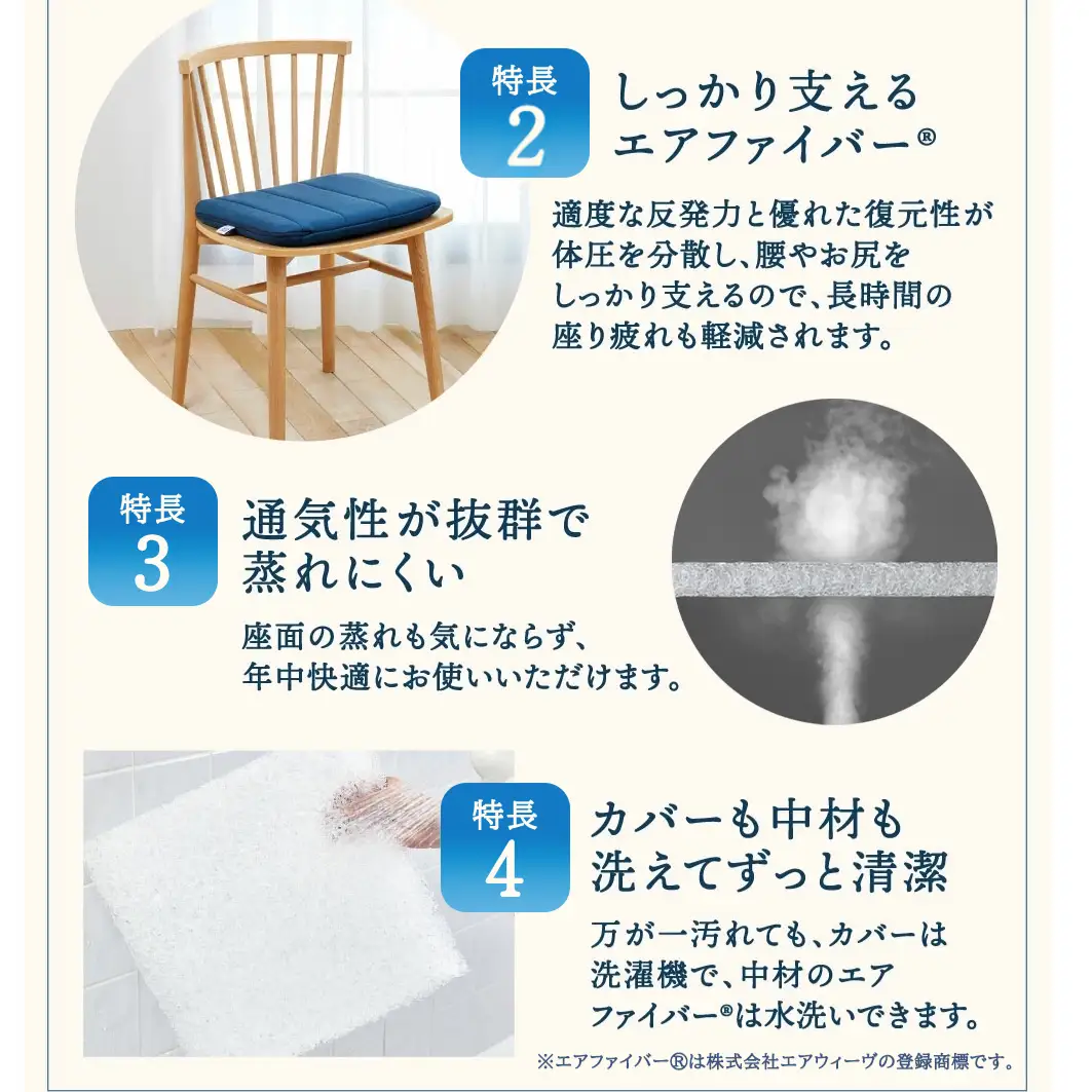 エアウィーヴ クッション オールシーズン対応 ぐっすり ホテル 安眠 健康 高反発 腰 肩 熟睡 寝具 寝心地 新生活 洗える 送料無料 体圧分散 大人気 日本製 国産  人気 妊婦 赤ちゃん ホワイト